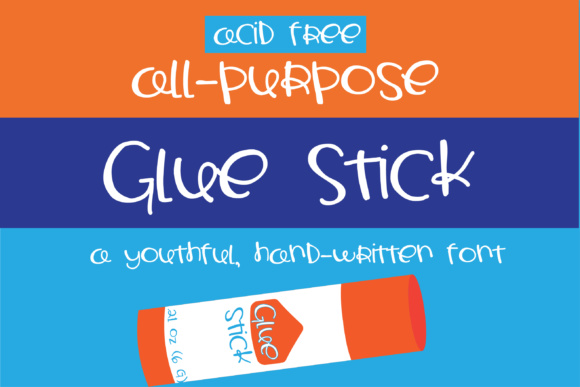 ZP Glue Stick: A Whimsical Typeface